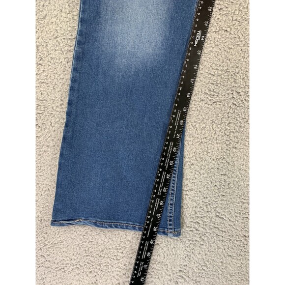 Women's Lee Riders Indigo 18P Jeans Bootcut Flare / Straight Cut Double Button - Picture 8 of 10